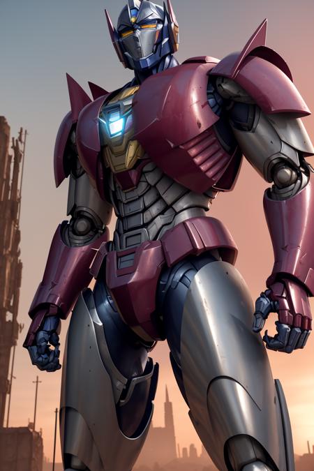 08662-785866259-action scene, upper body portrait of giant opt-6000 wih mouthplate, robot, damaged body, transformer, red and blue palette, meta.png